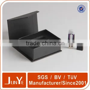 Small Cardboard Custom Printed Black Paper USB Box thumbnail-1