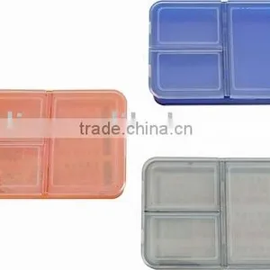 Transparent Color pp Plastic Pill Box With 3 Cabins thumbnail-1