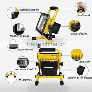Warranty 2 Year IP65 Epistar 10w 8.4V Emergency Camping Light Rechargeable Led Floodlight Quality Choice thumbnail-3