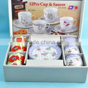 12pcs Gift Set Porcelian Coffee Cup With Saucer thumbnail-1