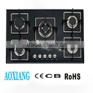 Built-in Tempered Glass Kitchen 5 Burner Gas Cooking Range / Gas Hob/ Gas Cooker X925FY thumbnail-1