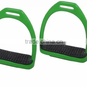 NEW FLEXI SAFETY BENDY STIRRUPS IRONS STAINLESS STEEL HORSE RIDING thumbnail-1