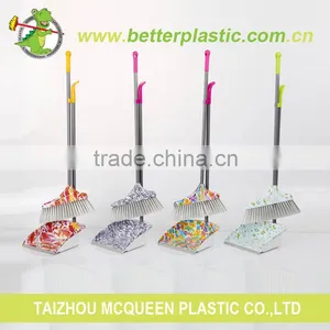 China Factory New Design Cleaning Tool 2312F Plastic Printing Broom Dustpan Set thumbnail-3