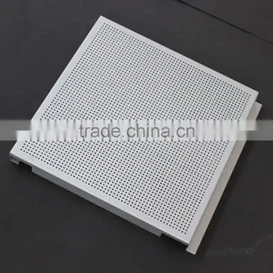 With Fireproof Acoustic Insulation Perforated Metal Ceiling Panel Aluminum E Shaped Hook on Ceiling thumbnail-1