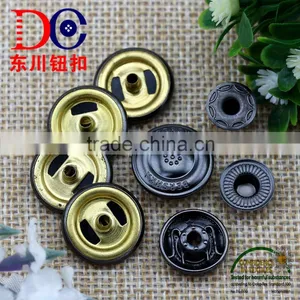 Gun Metal Garment Accessory Custom Logo Snap Button for Leather Jacket thumbnail-4