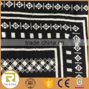 Wholesale 100% Acrylic Yarn Dyed Abstract Pattern Fringed Square Shawl Scarf thumbnail-4