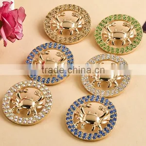 Zinc Alloy Crystal Zodiac Cancer Extra Large Brooch thumbnail-2
