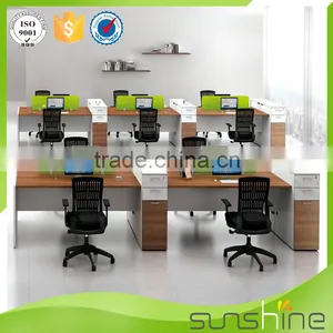 Melamine Teak Wood Modern Furniture 2/4/6 Person Workstation Combination thumbnail-4