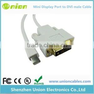Mini Display Port/ Thunderbolt (Mini DP) to DVI-D Cable Adapter for Apple 2m/6ft thumbnail-1