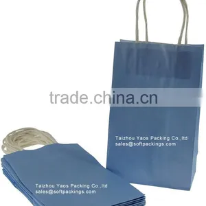 Fancy Design Colored Kraft Paper Bag, Custom Printed Paper Carrier Bag, Take Away Kraft Paper Packaging Bag With Square Bottom thumbnail-1