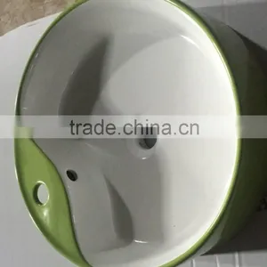 Colorful Light Color Design Above Counter Art Basin thumbnail-1