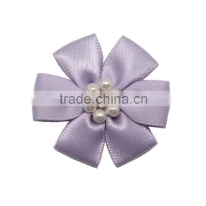 Hair Decorated Pretty Flower Shape Set Drill Satin Ribbon thumbnail-2