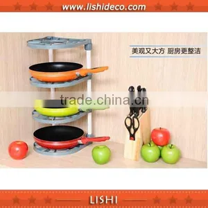 Four Layer Plastic Kitchen Pans Rack thumbnail-1