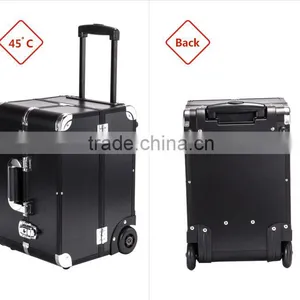 Aluminum Leopard Cosmetic Case Makeup Storage Utility Case With Extendable Trays to Organize thumbnail-3