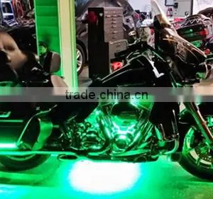 RGB LED Car Motorcycle Chopper Frame Glow Lights Flexible Neon Strips Kit thumbnail-2