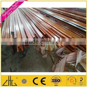 Wow!! 6063 T5 Aluminium Sliding Railing for Wardrobe, Wood Color Aluminium Profiles for Ceilings, Aluminum Wood Grain Door Frame thumbnail-1