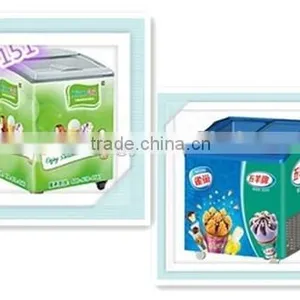 Top Sliding Glass Door ,double Door Chest Ice Cream Freezer. thumbnail-1