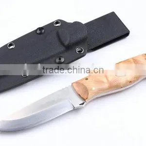 OEM Fixed Blade Knife With D2 Blade and White Shadow Wood Handle thumbnail-1