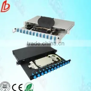Rack-mount Drawer Type 19" Fiber Optic Patch Panel 12 Ports/24 Ports Optical Fiber Patch Panel thumbnail-1