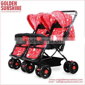 Stainless Steel Frame 600D Oxford Material Best Double Stroller thumbnail-2