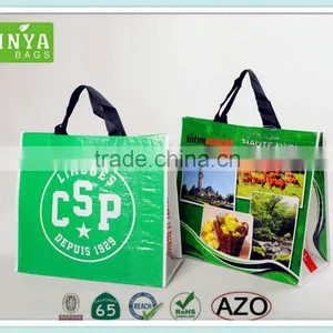 Reusable Customed Laminated pp Woven Tote Shopping Bag thumbnail-2
