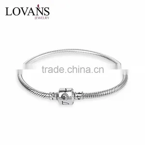 Wholesale 925 Sterling Silver European Charm DIY Bracelet BR008 thumbnail-1
