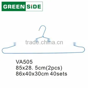 VA505 Antique Plastic Coated Metal Clothes Large Wire Hanger for Dry Cleaner thumbnail-2