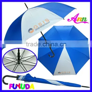Blue Auto Open Waterproof UV Advertising Golf Umbrella thumbnail-1