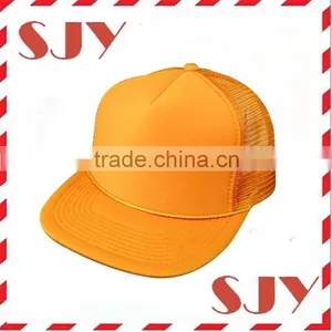 Flat Brim Promotional Wholesale Blank Trucker Hat thumbnail-4