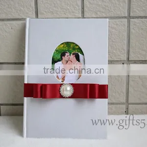 Handmade Wedding Guest Book With Photo Frame on the Cover Wedding Supplier in China thumbnail-1