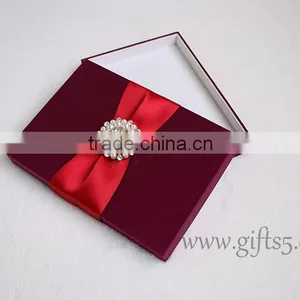 Gorgeous Burgundy Wedding Box for Invitations thumbnail-4