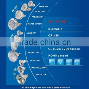 Par30 E26 E27 Wide Angle Frosted Diffused Milky pc Cover Waterproof IP65 Led Dimmable Par30 Spot Bulb Light thumbnail-4