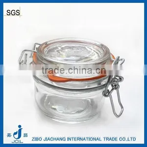 110ml Mini Glass Jar for Honey With Clamp Lid thumbnail-1