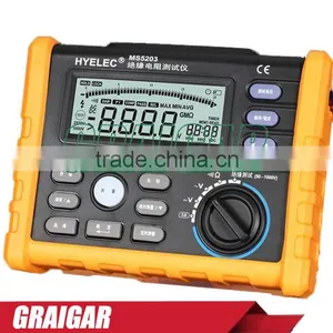 HYELEC MS5203 Digital Insulation Resistance Tester Multimeter Megger 0.01 Mohm to 10.00 Gohm HV Meter 50V-1000V Output thumbnail-1
