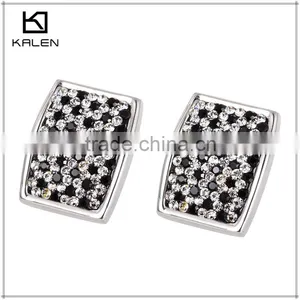 Guangzhou Fashion Black and White Fake Diamond Stainless Steel Jewelry thumbnail-4