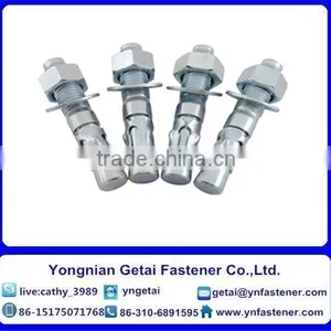 Carbon Steel YZPM8*150 Wedge Anchor Silver White Zinc-plated With Nut and Washer thumbnail-6