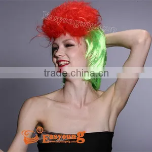 Wholesale Synthetic Green Color Wigs, Short Party Red Hair Wig thumbnail-1