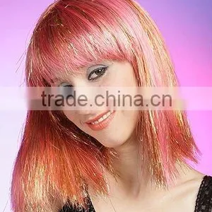 Glitter Synthetic Cheap Party Wig,Tinsel Football Fans Wigs thumbnail-2
