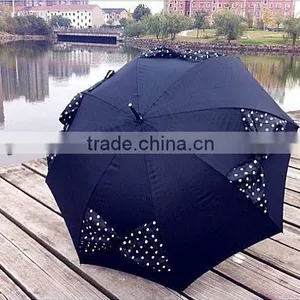 Fashion Wedding Umbrella Favor ,straight Umbrella With Butterfly Knot thumbnail-1