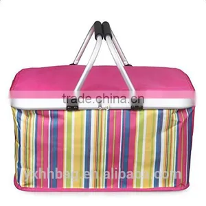 32L Large Family Size Picnic Insulated Bag BBQ Meat Drinks Cooler Bag Folding Collapsible Basket for Holidays Parties (YX-Z131) thumbnail-2