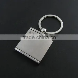 Photo Frame Keychain Polished Chrome Metal Rectangle Shaped Frames Keyring Key Chain Ring Keyfob thumbnail-1