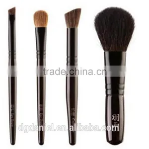 Origninal 4pcs Make up Brush Sets Nylon Hair Goat Hair Brush Black Wood Handle thumbnail-1