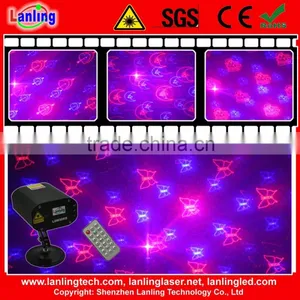 Lanling 200mW RB 8Gobos Mini RB Twinkling Laser Light thumbnail-1
