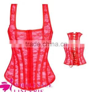 2015 Wholesale Sexy Red Marture Corset Waist Training Fashion Corset to Wear Out thumbnail-2