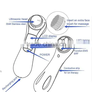 Rechargeable Ultrasonic Face Infrared Face Massage Skin Tightening thumbnail-4