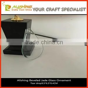 Beveled Jade Glass House Ornament Blank Glass Ornaments Souvenirs Gifts Ornament thumbnail-1