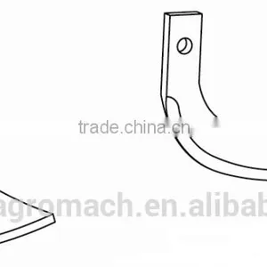 2016 Hot Sale Good Quality Tillage Tools Boron Steel Tiller Blades thumbnail-1