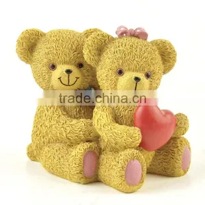 Polyresin Teddy Bear Couple thumbnail-1