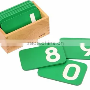 High Quality Wooden Educational Toys Children Montessori Set Digital Learning Board Math Sandpaper Number With Box thumbnail-3
