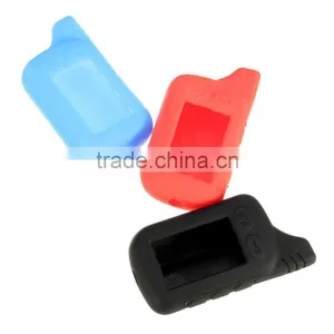 New Car Styling Silicone Two Way Case Keychain LCD Car Alarm System Remote Control Sticker Cover for TZ9010 thumbnail-1